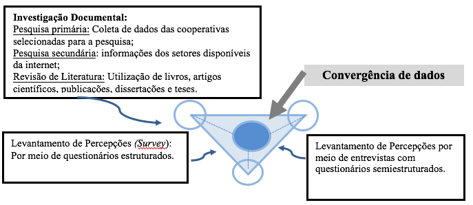 Triangulação metodológica no desenvolvimento da pesquisa